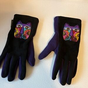 Laurel Burch Vibrant Cat Design Gloves